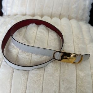 Vintage FERRAGAMO belt - white